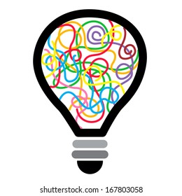 light bulb idea vector illustration