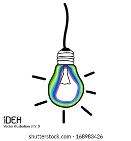 light bulb idea vector illustration 