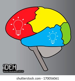 light bulb idea vector illustration 