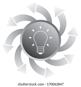 light bulb idea vector illustration 