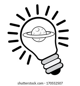 light bulb idea vector illustration 