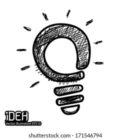 light bulb idea vector illustration 