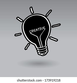 light bulb idea vector illustration 