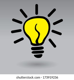 light bulb idea vector illustration 