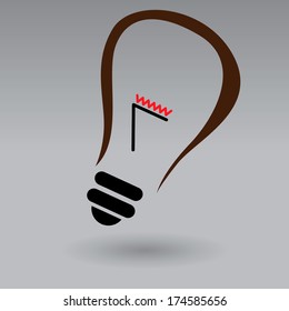 light bulb idea vector illustration 