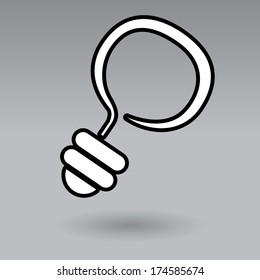 light bulb idea vector illustration 