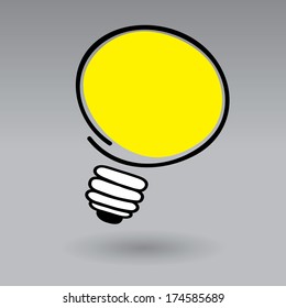light bulb idea vector illustration 