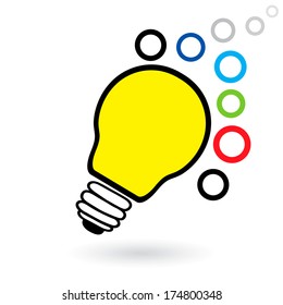 light bulb idea vector illustration 