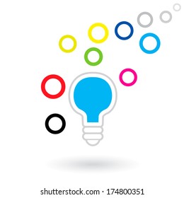 light bulb idea vector illustration 