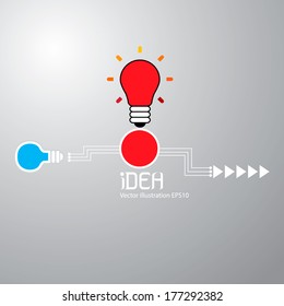 light bulb idea vector illustration 