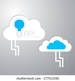 light bulb idea vector illustration 