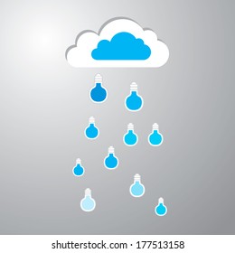 light bulb idea vector illustration 