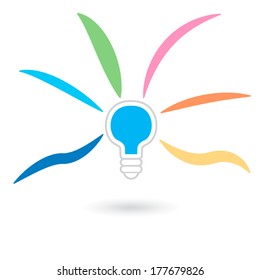 light bulb idea vector illustration 