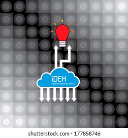 light bulb idea vector illustration 