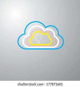 light bulb idea vector illustration 