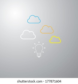 light bulb idea vector illustration 