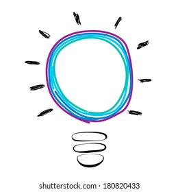 light bulb idea vector illustration 