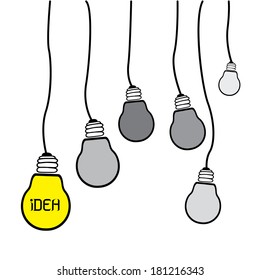 light bulb idea vector illustration 