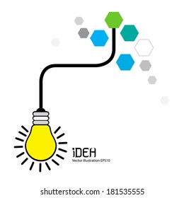 light bulb idea vector illustration 