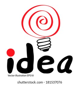 light bulb idea vector illustration 