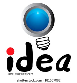 light bulb idea vector illustration 