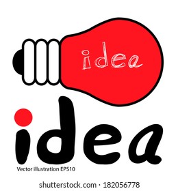 light bulb idea vector illustration 