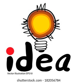 light bulb idea vector illustration 