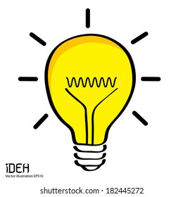 light bulb idea vector illustration 