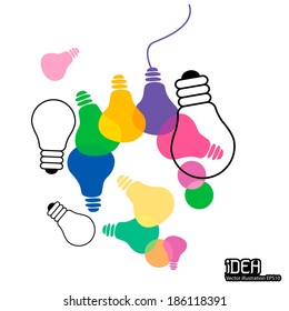 light bulb idea vector illustration 