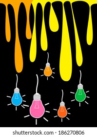 light bulb idea vector illustration 