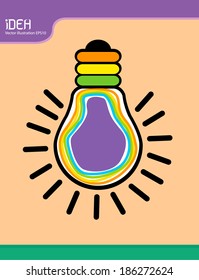 light bulb idea vector illustration 