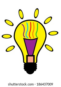 light bulb idea vector illustration 