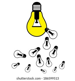 light bulb idea vector illustration 