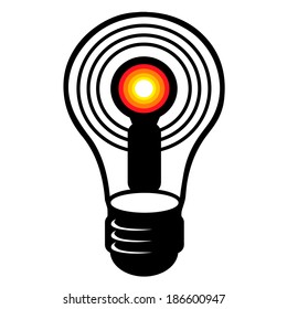 light bulb idea vector illustration 
