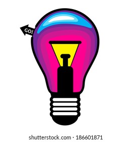 light bulb idea vector illustration 