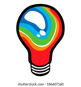 light bulb idea vector illustration 