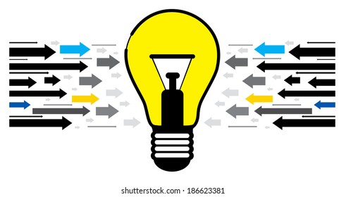 light bulb idea vector illustration 
