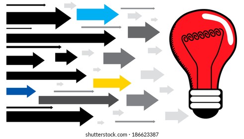 light bulb idea vector illustration 