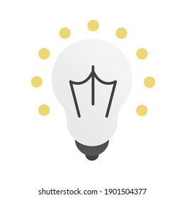 Light Bulb Idea - Vector Illustration