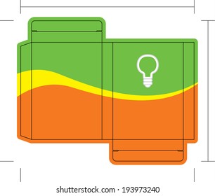 light bulb idea vector illustration & pattern box