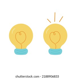 Light bulb idea. Vector illustration