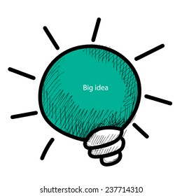 light bulb idea vector illustration EPS10