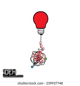 light bulb idea vector illustration 