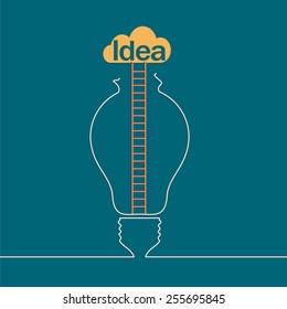 Light Bulb Idea vector illustration 