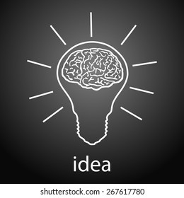 light bulb idea vector illustration art icon