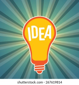 light bulb idea vector illustration
