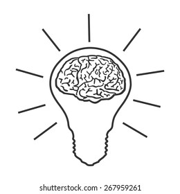 light bulb idea vector illustration art icon