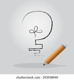 Light bulb idea vector illustration