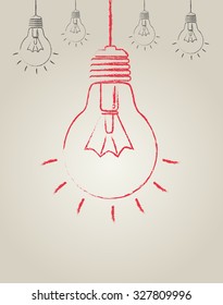 light bulb idea vector illustration 