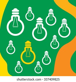 light bulb idea vector illustration